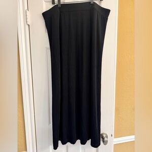Travelers by Chico's Classic Black Maxi A line Skirt Sz 3(16)
